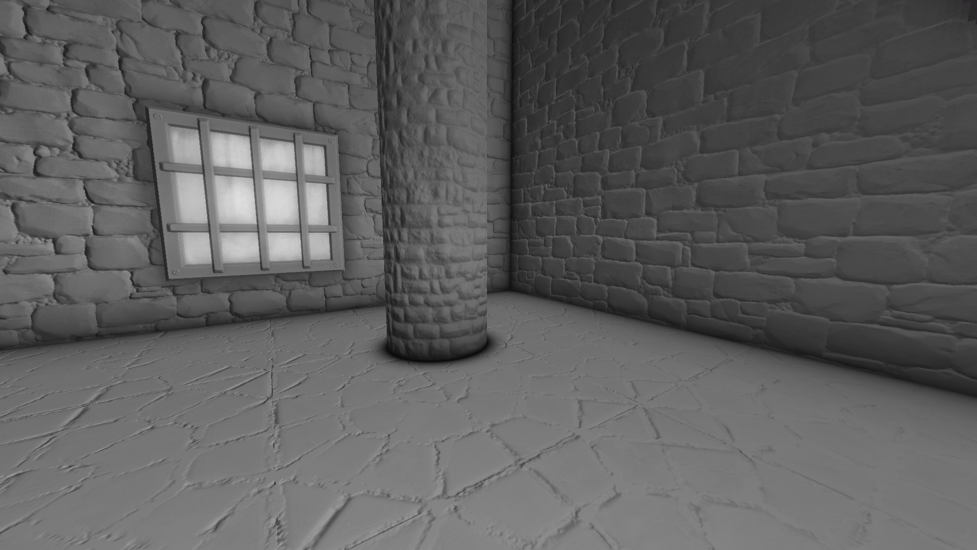 A screenshot of Impaler's faux ambient occlusion without textured walls